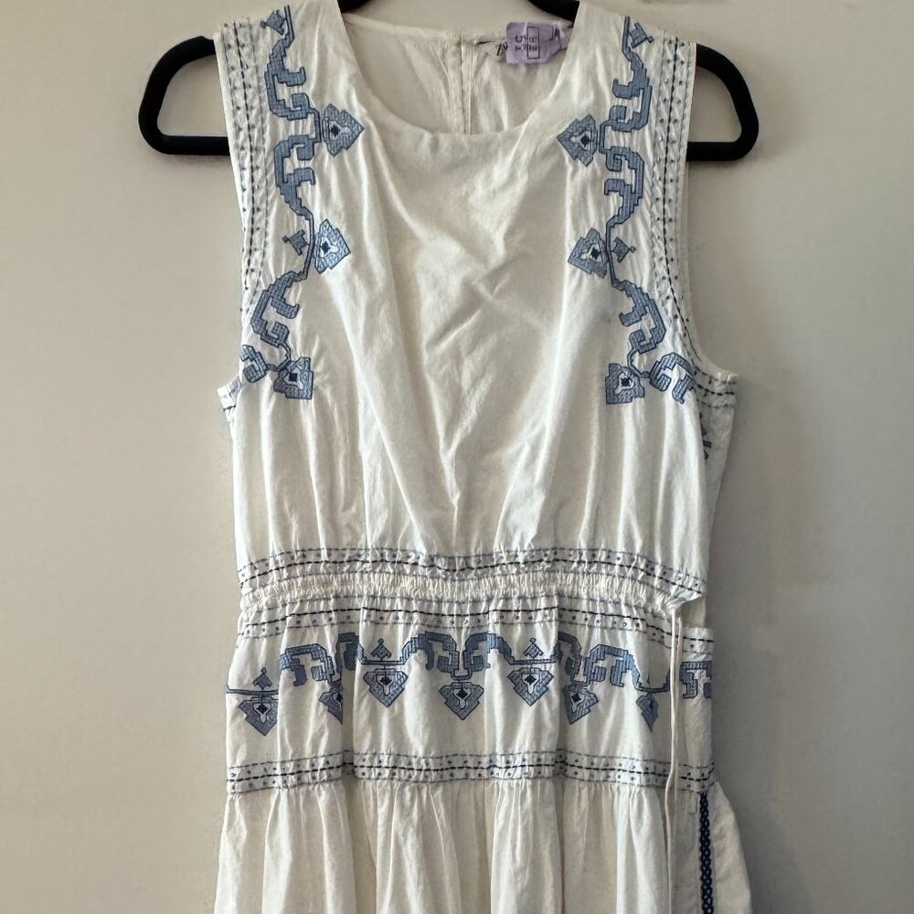 Zara Embroidered Midi Dress